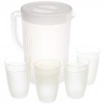 Кувшин пластиковый 2л Прохлада в наборе с 4-мя стаканами 200мл