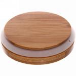 Банка для продуктов стеклянная 1300 мл "Хай-Тек" с бамбуковой крышкой 10*24см