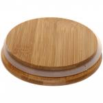 Банка для продуктов стеклянная "Хай-Тек" в наборе 2*400мл с бамбуковой крышкой 11*6см