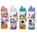 Бутылка питьевая пластиковая 700мл Космос, микс цветов