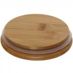 Банка для продуктов стеклянная "Хай-Тек" в наборе 4*400мл с бамбуковой крышкой 11*6см