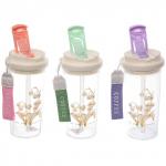 Бутылка питьевая пластиковая 500мл Ландыши, микс цветов