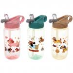 Бутылка питьевая пластиковая 580мл Песики, микс цветов