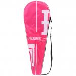 Бадминтон в наборе K-510, 3 предмета: 2 металлические ракетки 65 см, чехол (цвет: розовый)