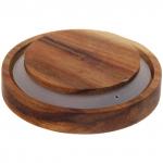 Банка для продуктов стеклянная 500мл "Хай-Тек" с крышкой из акации 9*10см