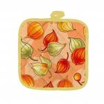 Прихватка рогожка 18*18 Vse DOMA<A26866  Физалис, рис 60244-1>