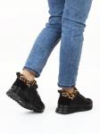 01-A226-4B BLACK Ботинки демисезонные женские (натуральная кожа, натуральная замша)