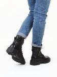 01-A9055-1B BLACK Ботинки демисезонные женские (натуральная кожа)