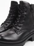 01-A9055-1B BLACK Ботинки демисезонные женские (натуральная кожа)