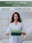 Набор полотенец махровых Канва из 2шт (50*90+50*90) Реноме, 16-6216 оливковый/19-5217 темно-зеленый