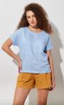Блузка лен F212-1130 pale blue