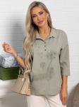 Блуза Сны луговых эльфов (оливковая) Б15309-18М