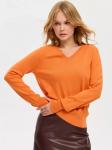 IC Джемпер женский V-вырез, 5% WS, 20% VI, 30% PC, 45% NY, цвет оранжевый