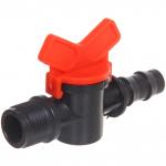 Муфта соединительная с односторонней наружной резьбой и краном 1/2" ДоброСад