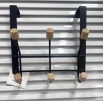 Вешалка надверная на 6 крючков "ПЕРФЕКТХАУС", цвет черный, 21*20,5*5см