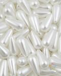 Бусы под жемчуг р.0,8х1,6см 100гр ~250шт белый