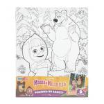 394334 Набор д/дет тв-ва холст для росписи 20*25 см Маша и Медведь МУЛЬТИ АРТ в кор.48шт