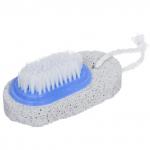 Пемза для ног "Pedicure", со щеткой, форма овал, цвет в ассортименте, 8,8*4,3*1,5см 32-35гр