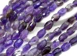 Аметист бусины овал с гранями 9*14мм, 38см, 27 бусин