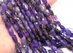 Аметист бусины овал с гранями 9*14мм, 38см, 27 бусин