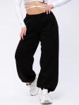 Джоггеры "БЖ-46" чёрные, футер 3-х нитка начес