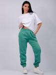 Джоггеры "Мистерия 11" зелёные, футер 3-х нитка начес