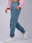 Джоггеры "Мистерия 9" голубые, футер 3-х нитка начес