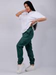 Джоггеры "Мистерия 3" изумруд, футер 3-х нитка начес