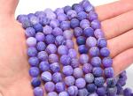 Африканский агат бусины шарик 10мм цвет фиолетовый матовый, 35см, 37 бусин