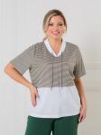 Блуза Novita 1469 зеленые полоски