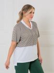 Блуза Novita 1469 зеленые полоски