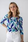 Блуза Nika.PL Aga-1 бело-синий