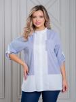 Блуза Novita 1472 голубая полоска