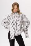 Блуза Pirs 6652 белый в горохи
