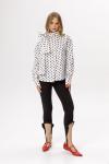 Блуза Pirs 6652 белый в горохи