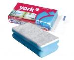 Губка для посуды/уборки поролон/абразив,135*74*43мм,профилированная,для ванной и кухни,30080/York