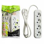 1-2.SALE сет. удлинитель ПВС 2х1 4роз. 5м 10А (корпус АБС-пластик) E1M 860466