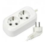 1-2.SALE сет. удлинитель ПВС 3х1 2роз.  2м 16А земля (корпус АБС-пластик) E1M 860467