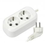 1-2.SALE сет. удлинитель ПВС 3х1 2роз.  3м 16А земля (корпус АБС-пластик) E1M 860468