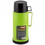 Термос 2644H 1л, стеклянная колба синий, зеленый, оранжевый  упак-пакет 1721 Mallony