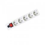 General сет. удл.-фильтр ПВС 3х1 5роз. 1.5м 16А белый (земля, КРЗ, перегруз) 471000