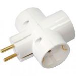 Bylectrica разветвитель (тройник) 3роз. 16А белый (Т-образный, земля) РВ16-377