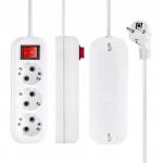 1-2.SALE сет. удлинитель ПВС 3х1 3роз.  3м 16А земля, выкл (корпус АБС-пластик) E1M 860473