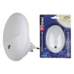 Uniel DTL-317 ночник 1W Овал, 220V, фотосенсор, пластик, белый, BL