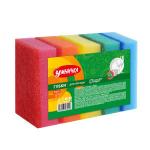 Губки для посуды поролон/абразив,90*60*25мм,Миди,5шт,MPU0458/Умничка(вместо 817987)