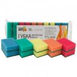 Губки для посуды поролон/абразив,95*65*30мм,Макси,10шт,310221/Рыжий Кот