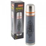 Термос FORTE 0,5л, узк.горло с кноп. 2 чашки, двойн.стенка, нерж.сталь, 3694 Mallony