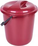Ведро Rock'n'Roll с крышкой 7 л  бордо (10)