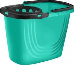 Ведро прямоугольное Disco с отжимом 8 л аквамарин (12)