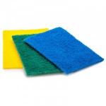 Губки для посуды абразивные(фибра),100*140мм,3шт,002931/Рыжий Кот